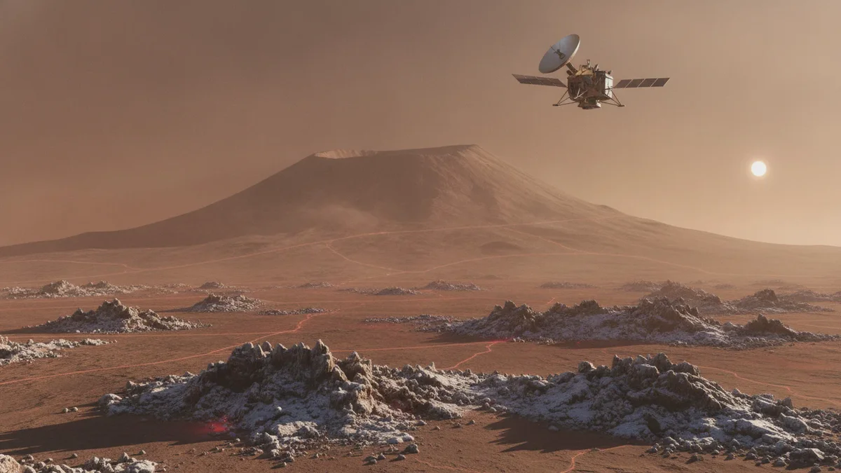 Verborgener Supervulkan lässt Mars immer schneller rotieren