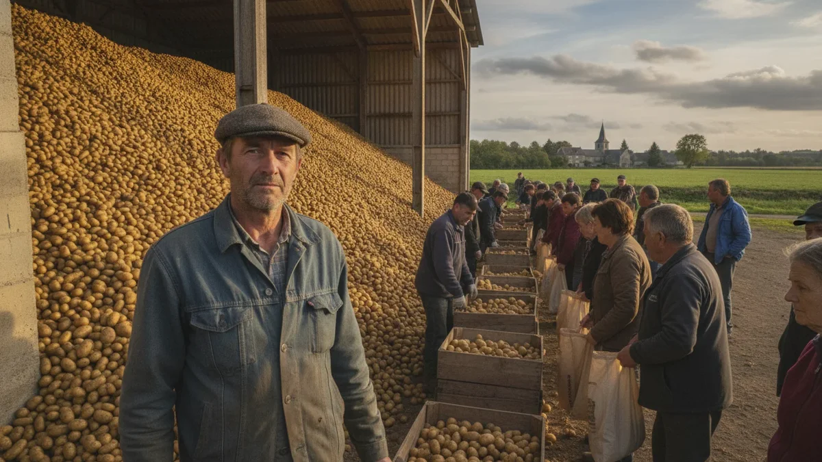 Enttäuschter Bauer aus Nordfrankreich verschenkt 90 Tonnen Kartoffeln