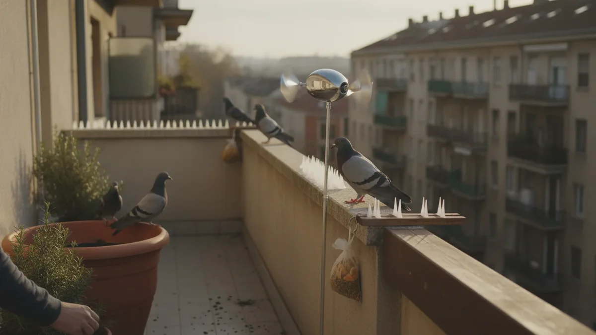 Tauben dauerhaft vom Balkon und der Terrasse vertreiben