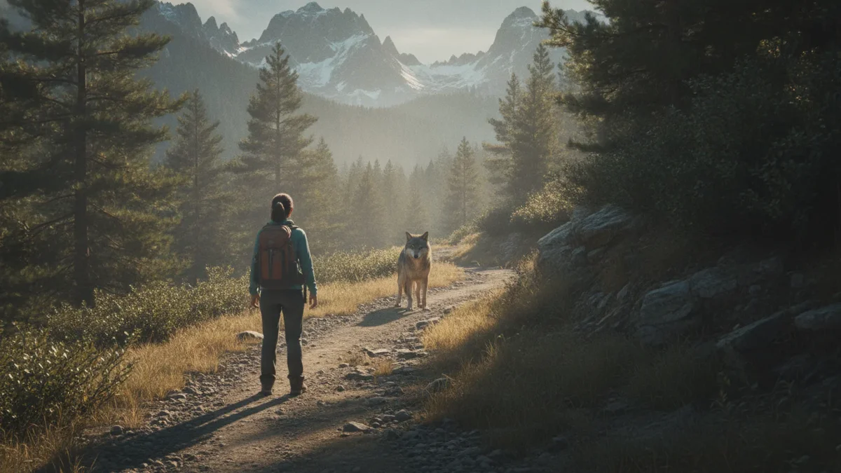 Panik bei der Begegnung mit einem Wolf auf dem Bergpfad? Dieser Instinkt macht alles schlimmer
