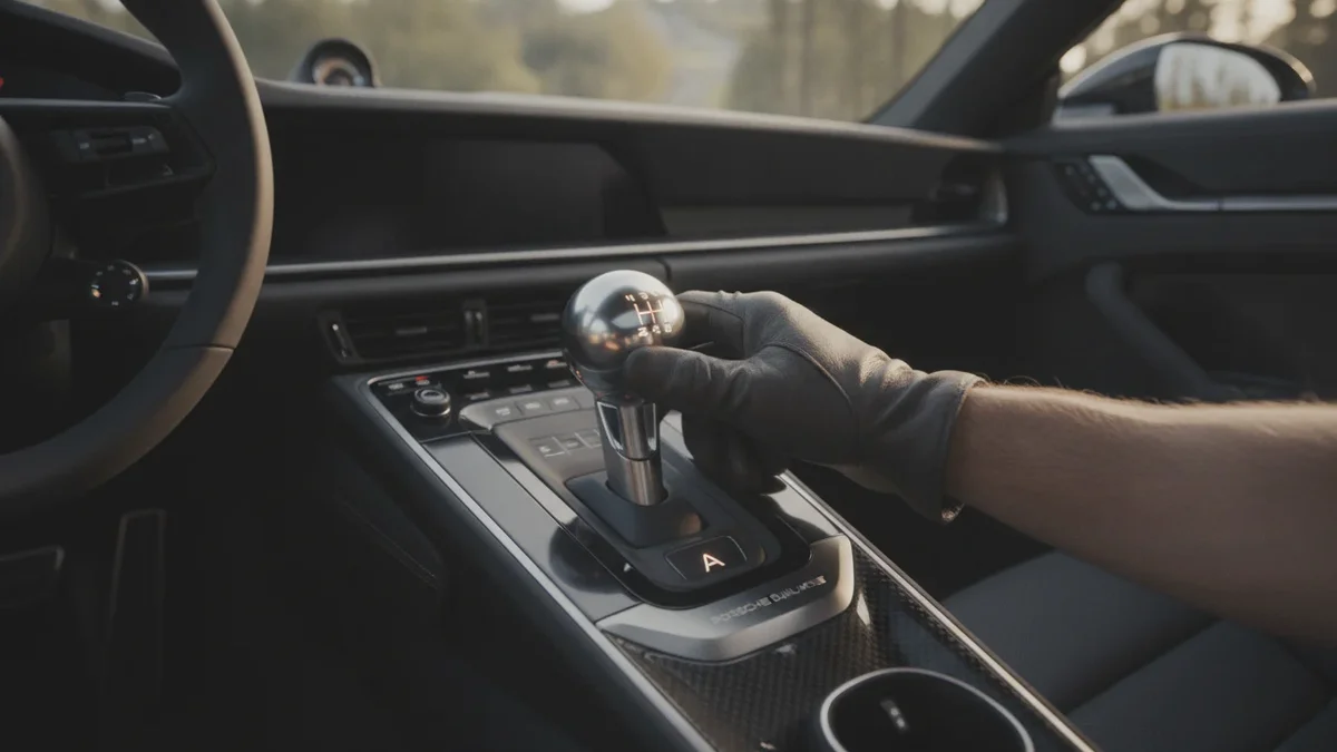 Porsche zeigt genialen Schalthebel: funktioniert als Automat und echtes Schaltgetriebe