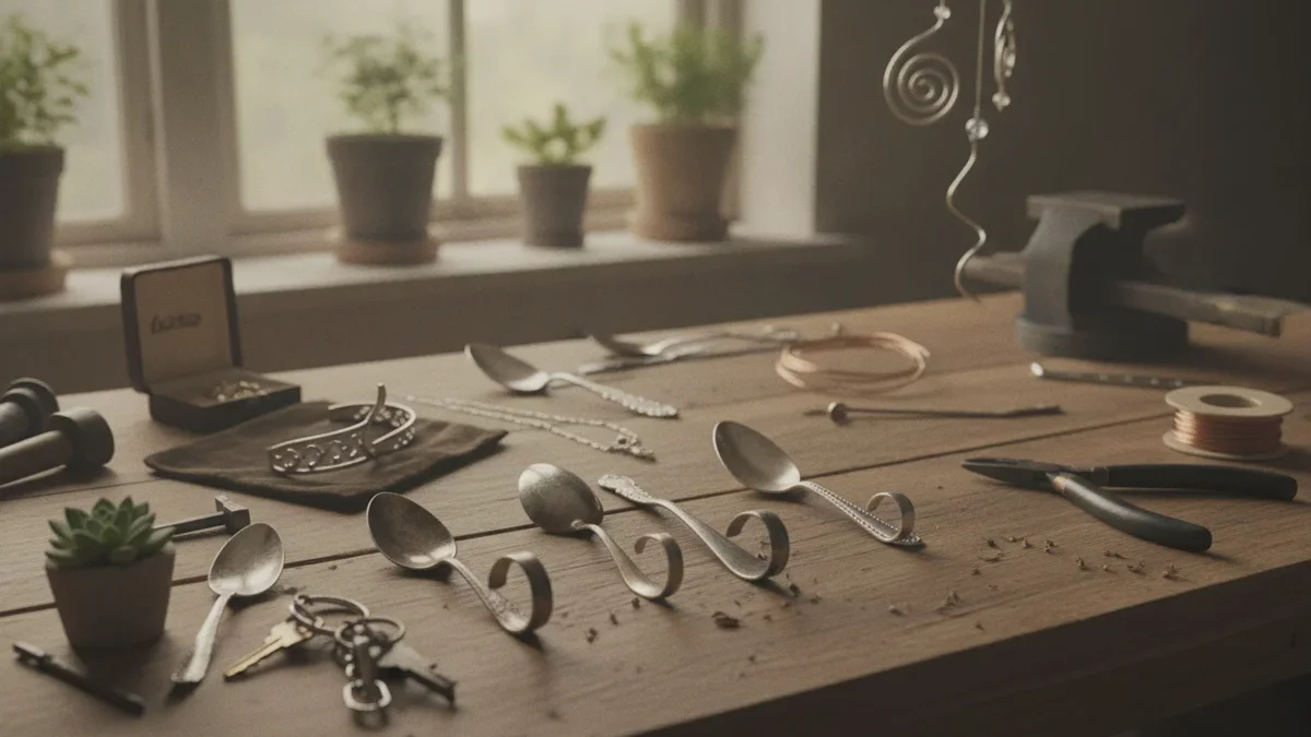 Alte Löffel vom Flohmarkt in einzigartige Wohnaccessoires verwandeln
