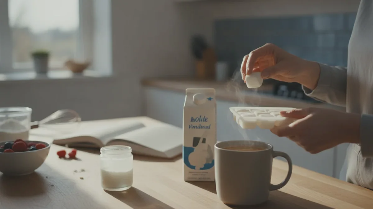 Warum ich Milch in Eiswürfelformen einfriere (und nie wieder anders machen möchte)