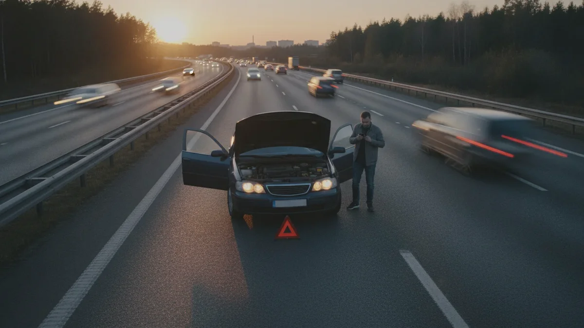 Fataler Fehler von Autofahrern bei Motorausfall auf der Autobahn