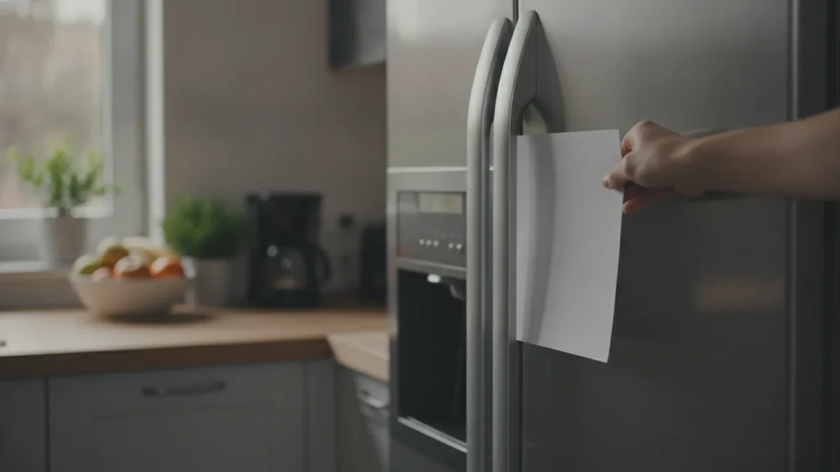 Warum es sich lohnt, ein A4-Papier in die Kühlschranktür zu stecken