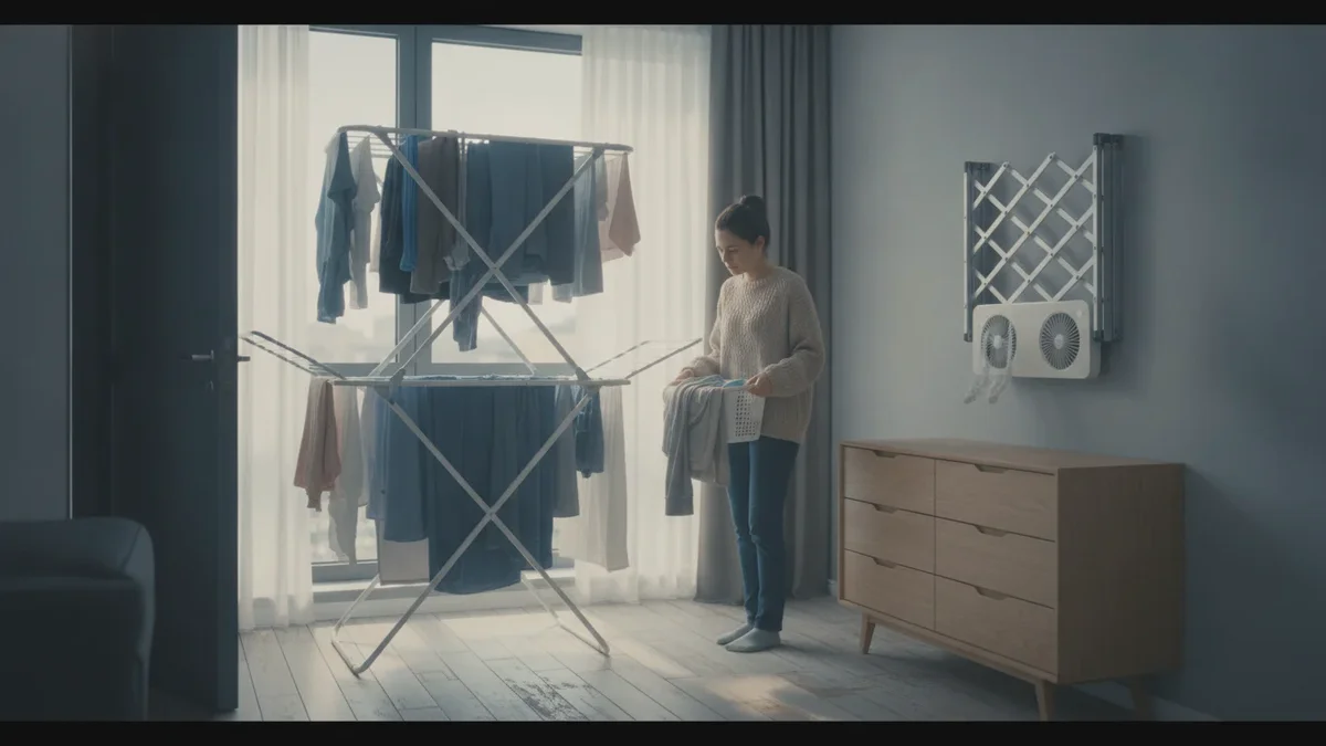 Der klassische Wäscheständer bekommt Konkurrenz: Clevere Alternative spart wertvollen Platz in der Wohnung