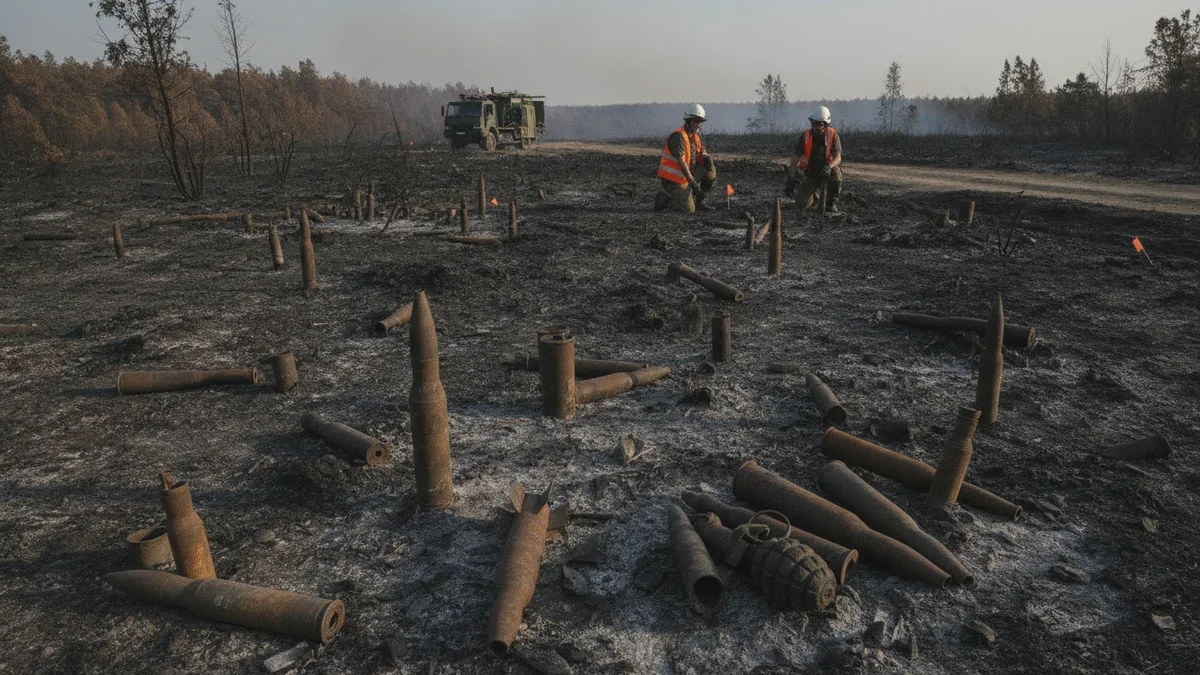 Knapp 400 Kriegsgranaten in ausgebranntem französischen Dorf entdeckt