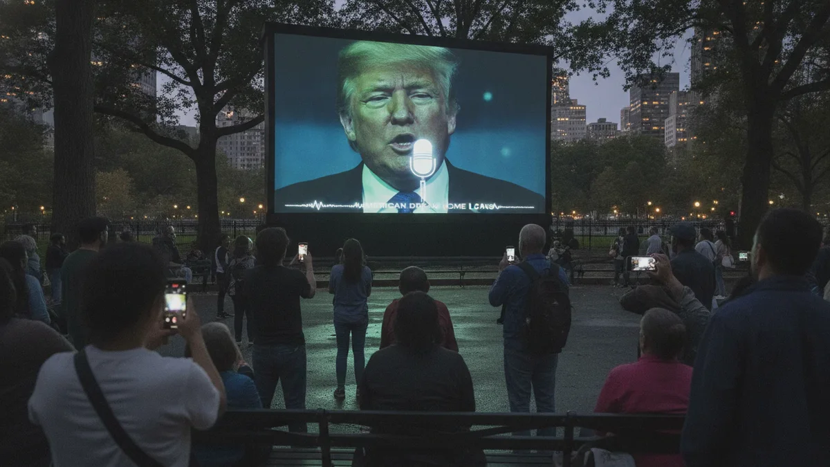 Trumps neueste „Rede“ preist den amerikanischen Traum – doch die Stimme ist nicht seine eigene